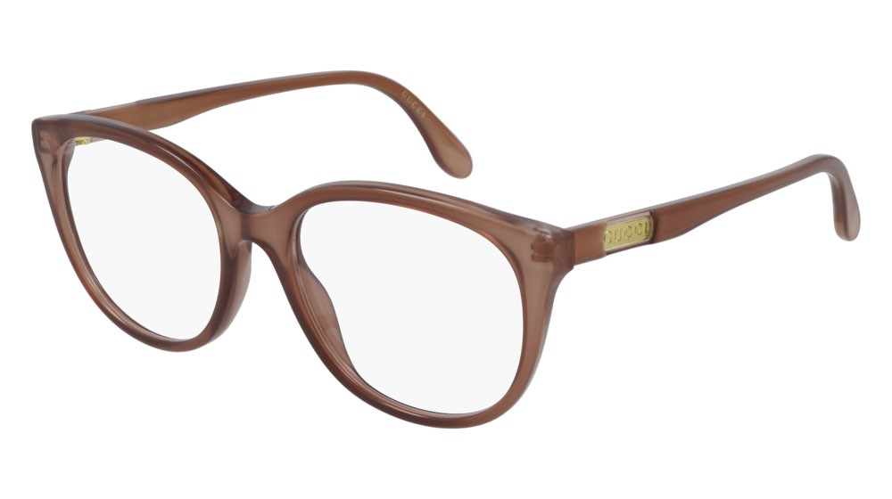 Occhiali da vista Gucci Logo GG0791O-002 colore brown forma cat eye lenti transparent