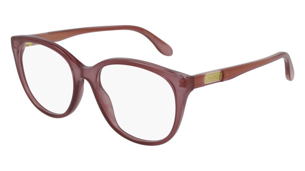 Occhiali da vista Gucci Logo GG0791O-003 colore pink forma cat eye lenti transparent