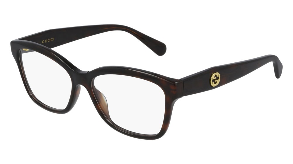 Occhiali da vista Gucci Logo GG0798O-002 colore havana forma rettangolare lenti transparent