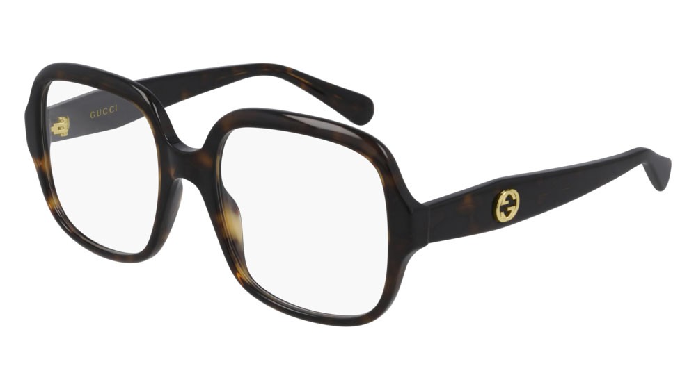Occhiali da vista Gucci Logo GG0799O-002 colore havana forma rettangolare lenti transparent