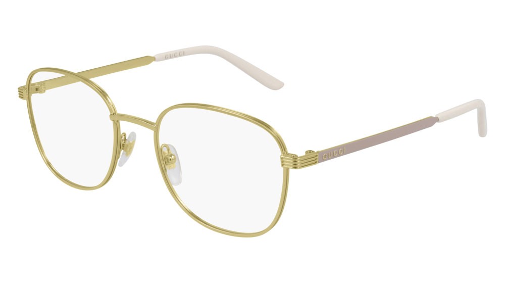 Occhiali da vista Gucci Logo GG0805O-003 colore gold forma rettangolare lenti transparent