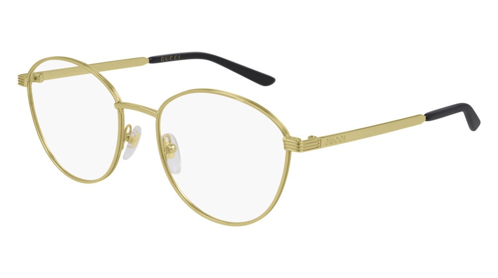 Occhiali da vista Gucci Logo GG0806O-004 colore gold forma rotondo lenti transparent