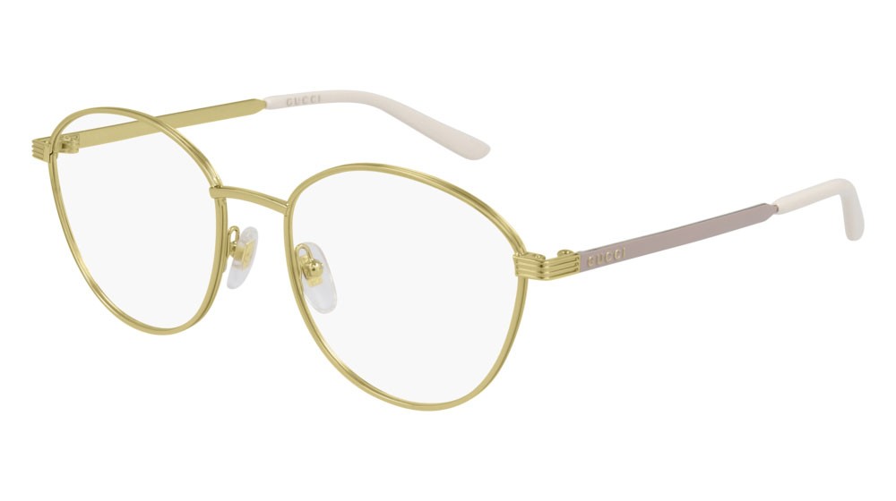 Occhiali da vista Gucci Logo GG0806O-006 colore gold forma rotondo lenti transparent