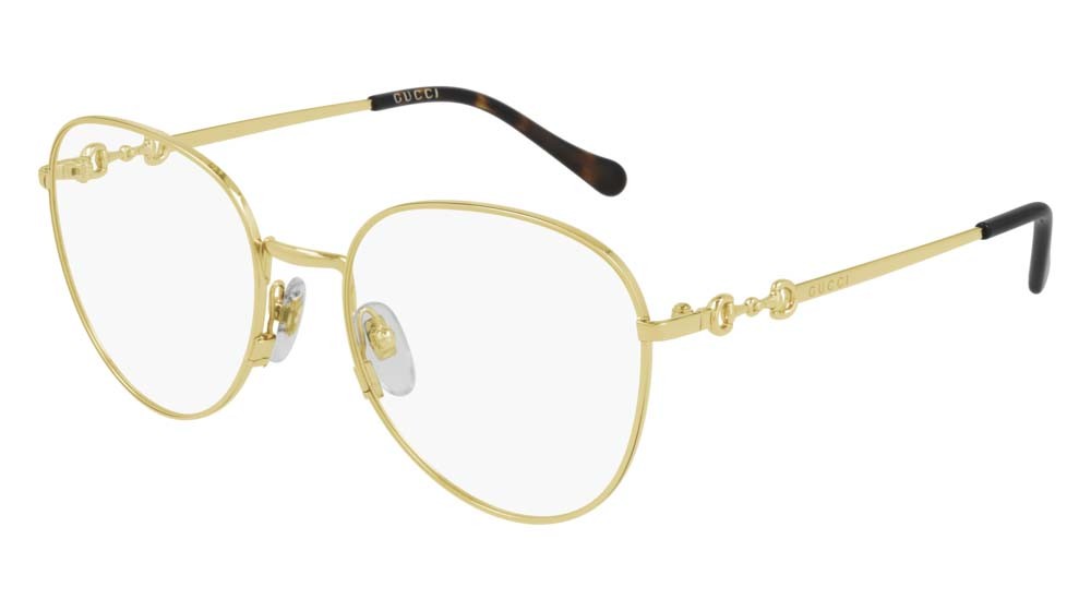 Occhiali da vista Gucci Logo GG0880O-003 colore gold forma cat eye lenti transparent