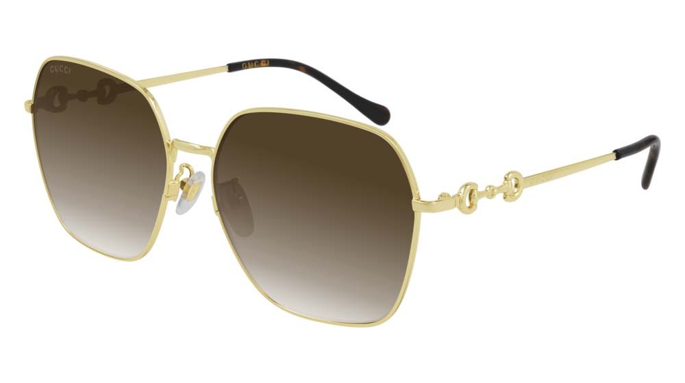 Sonnenbrillen Gucci Logo GG0882SA-002 farbe gold form rechteckig gläser violet