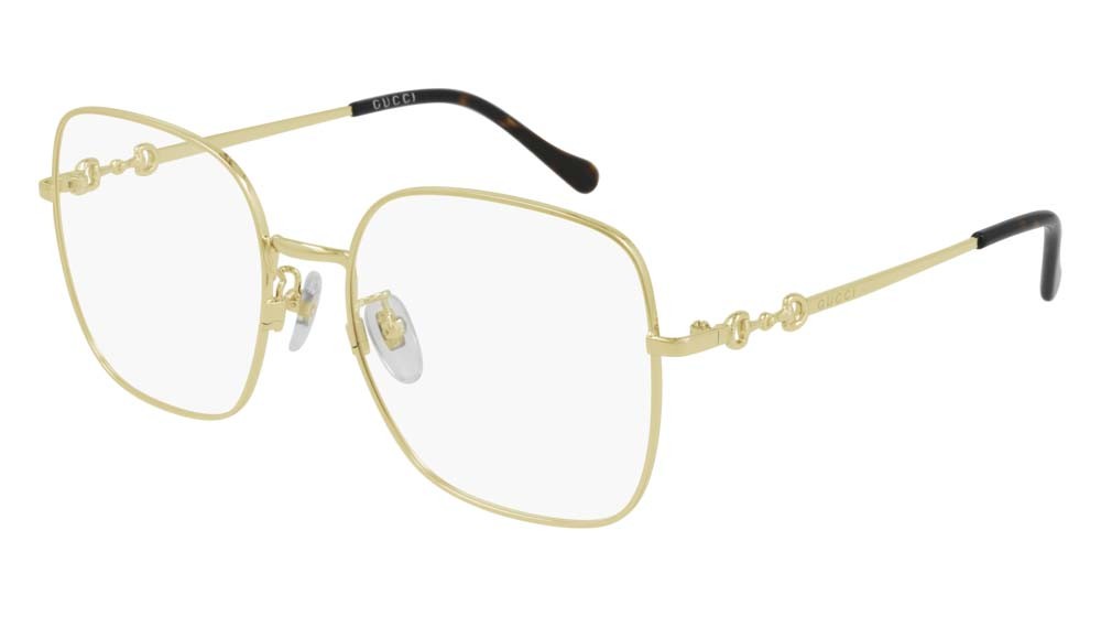 Occhiali da vista Gucci Logo GG0883OA-003 colore gold forma rettangolare lenti transparent