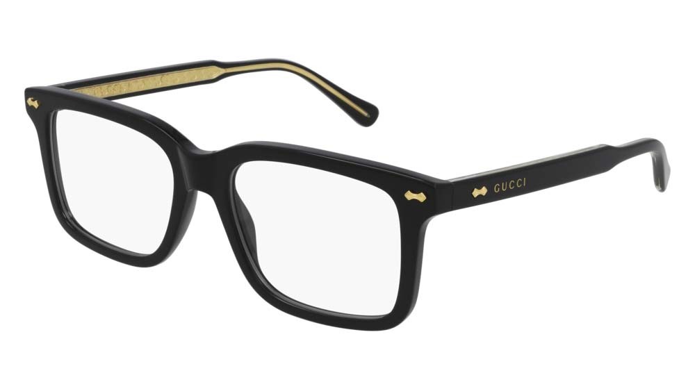 Brillen Gucci Logo GG0914O-001 farbe black form rechteckig gläser transparent