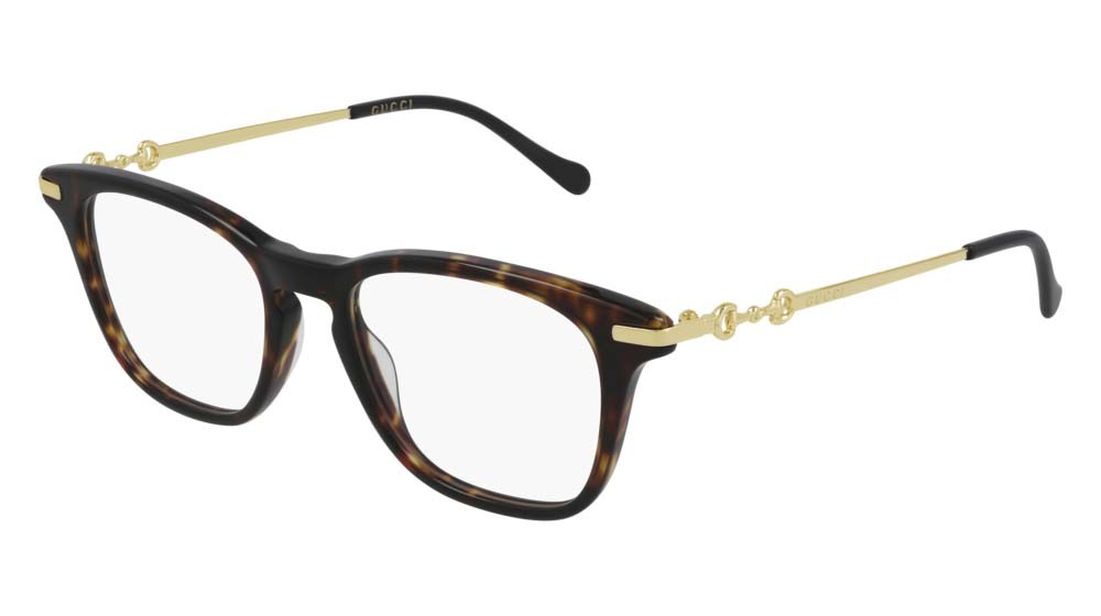 Occhiali da vista Gucci Logo GG0919O-002 colore gold forma rettangolare lenti transparent