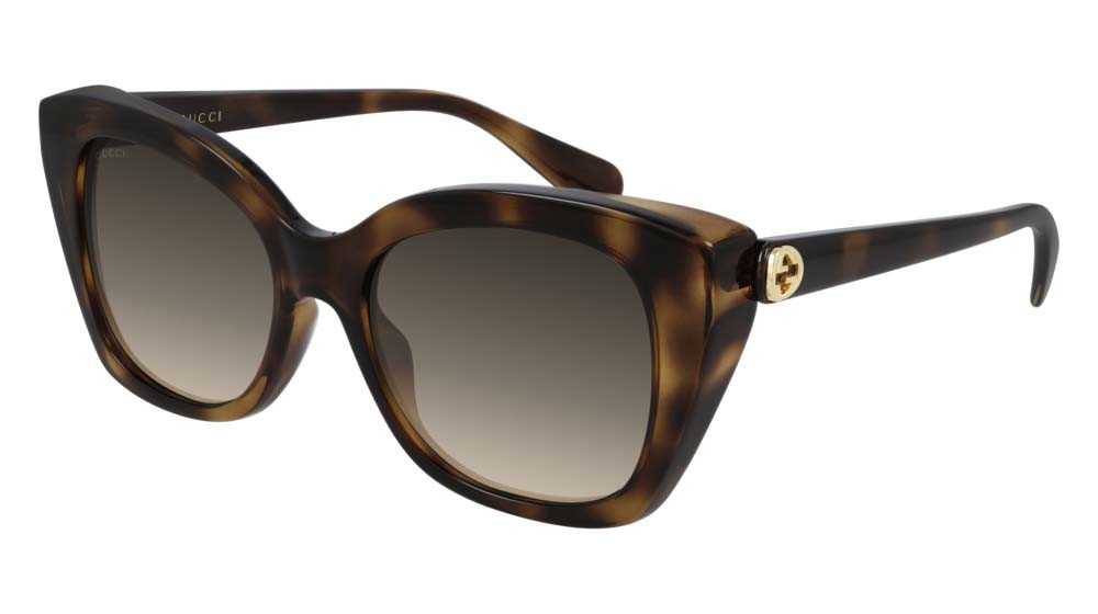 Sonnenbrillen Gucci Logo GG0921S-002 farbe havana form rechteckig gläser brown