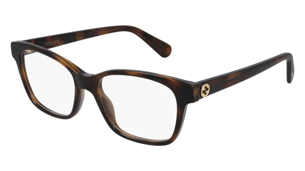 Occhiali da vista Gucci Logo GG0922O-006 colore havana forma cat eye lenti transparent