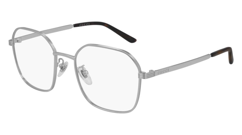 Occhiali da vista Gucci Logo GG0946OA-001 colore silver forma rettangolare lenti transparent