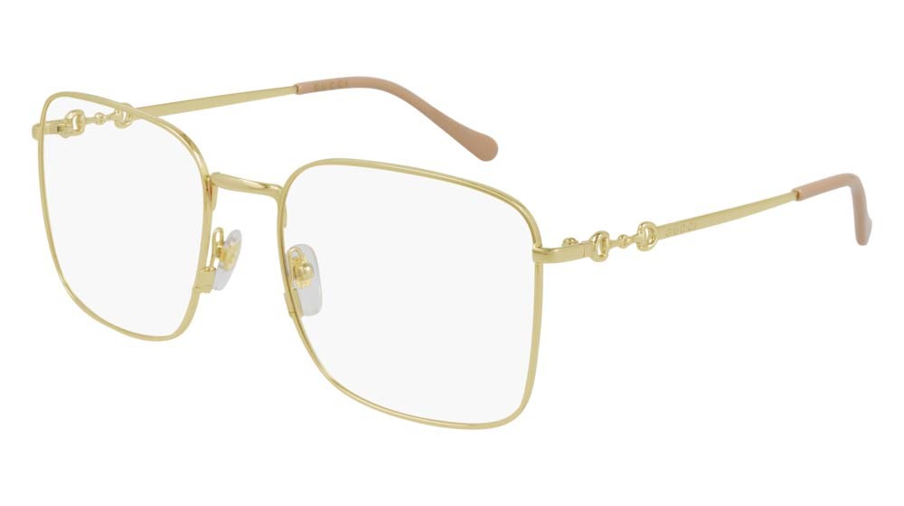 Occhiali da vista Gucci Logo GG0951O-001 colore gold forma rettangolare lenti transparent