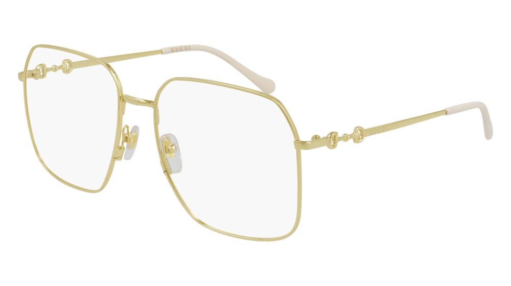 Occhiali da vista Gucci Logo GG0952O-001 colore gold forma rettangolare lenti transparent