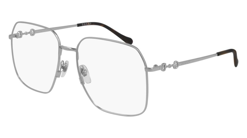 Occhiali da vista Gucci Logo GG0952O-003 colore silver forma rettangolare lenti transparent