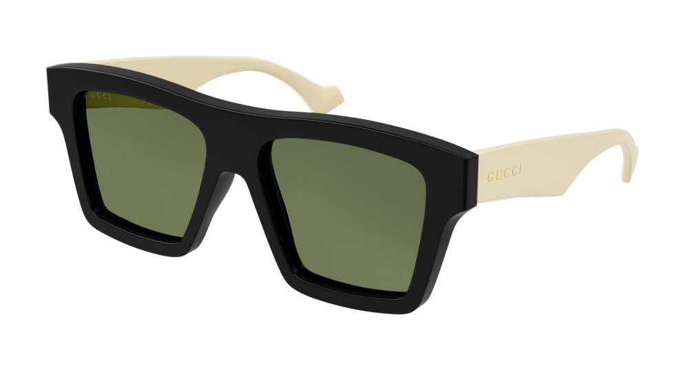 Occhiali da sole Gucci Logo GG0962S-004 colore white forma rettangolare lenti green