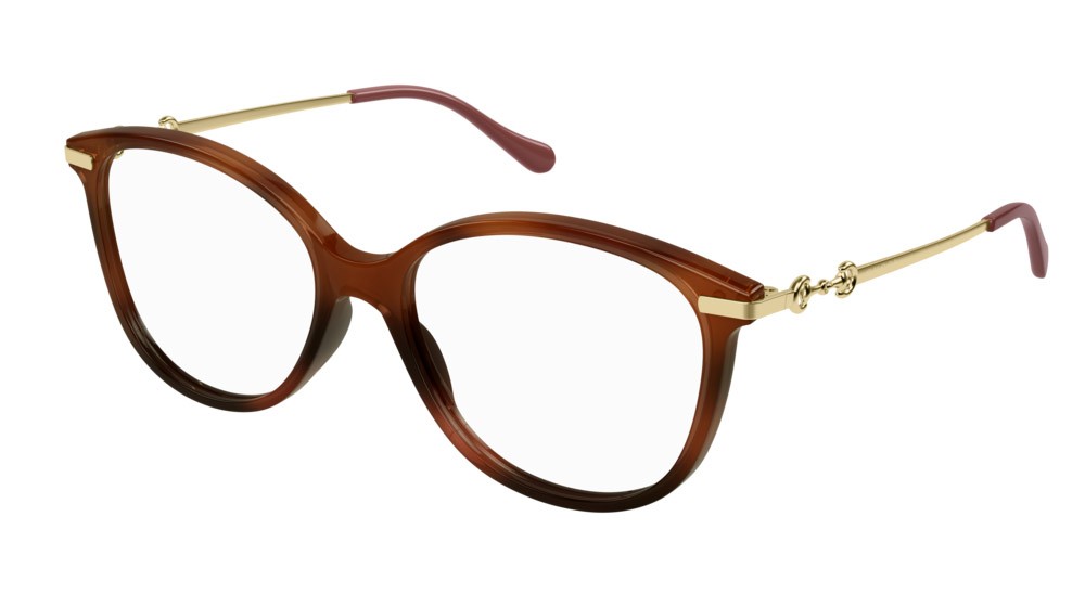 Occhiali da vista Gucci Logo GG0967O-002 colore gold forma cat eye lenti transparent