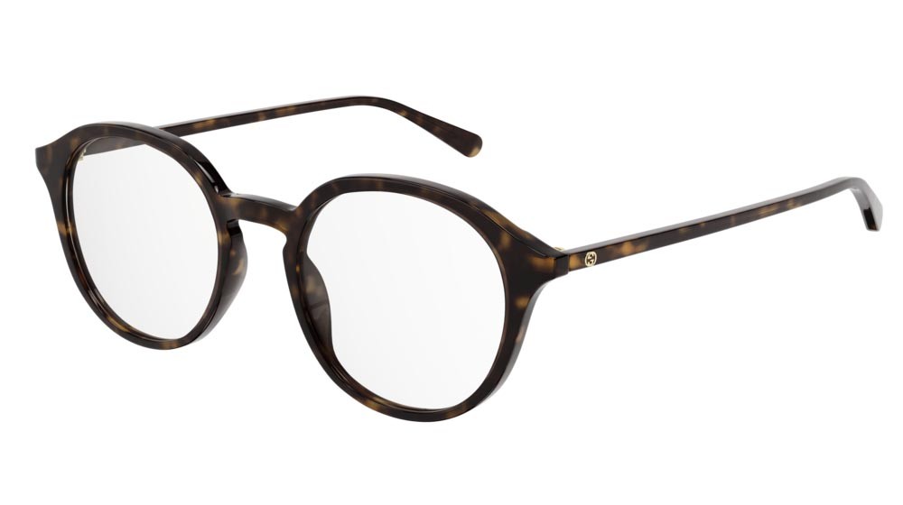 Occhiali da vista Gucci Logo GG1004O-002 colore havana forma rettangolare lenti transparent