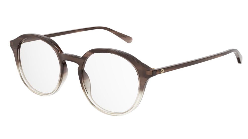 Occhiali da vista Gucci Logo GG1004O-003 colore grey forma rettangolare lenti transparent