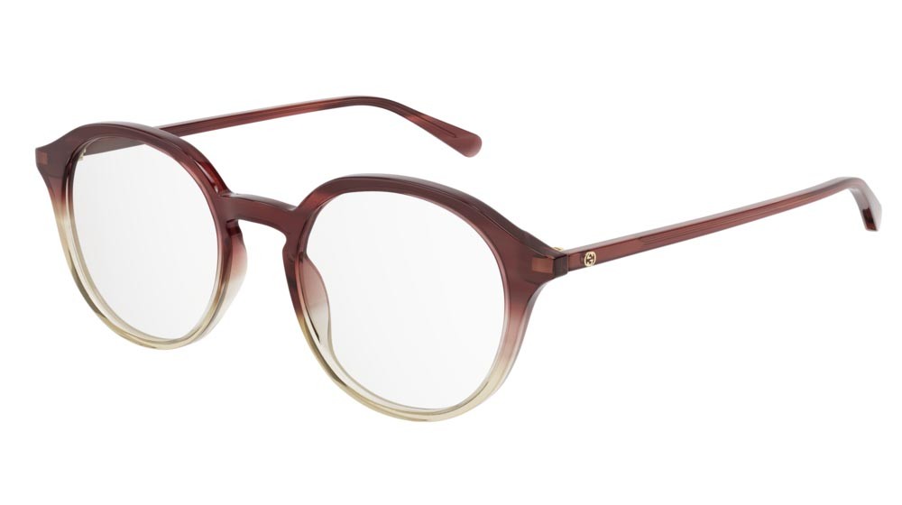 Occhiali da vista Gucci Logo GG1004O-004 colore red forma rettangolare lenti transparent