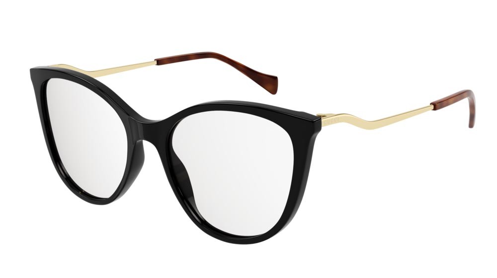 Occhiali da vista Gucci Logo GG1007O-005 colore gold forma cat eye lenti transparent
