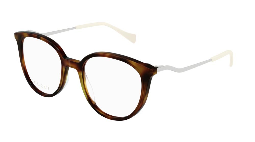 Occhiali da vista Gucci Logo GG1008O-003 colore silver forma rotondo lenti transparent