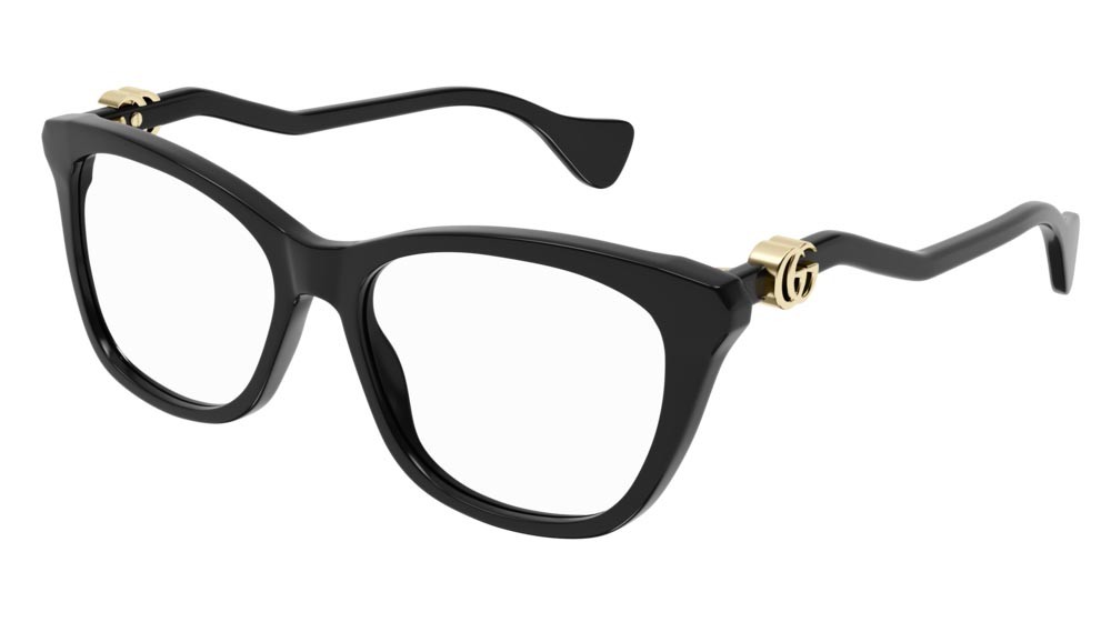 Occhiali da vista Gucci Logo GG1012O-001 colore black forma rettangolare lenti transparent