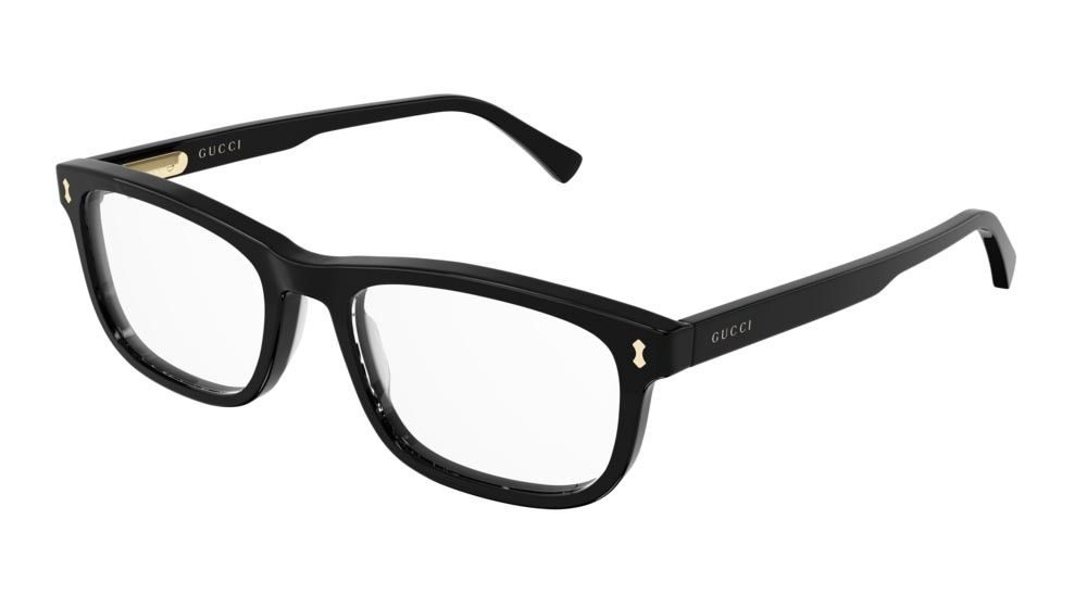 Occhiali da vista Gucci Logo GG1046O-004 colore black forma rettangolare lenti transparent