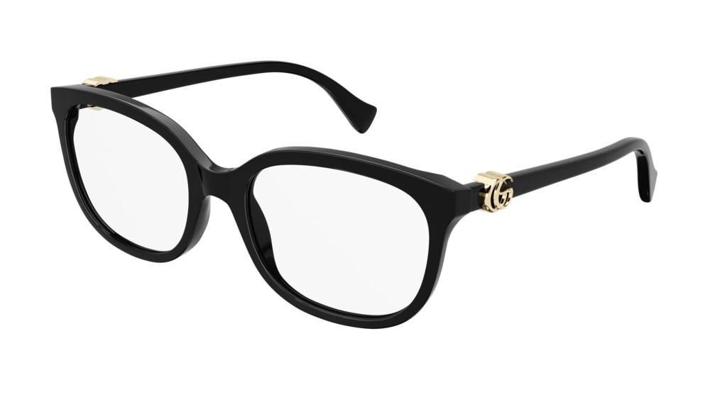 Occhiali da vista Gucci Logo GG1075O-001 colore black forma rettangolare lenti transparent