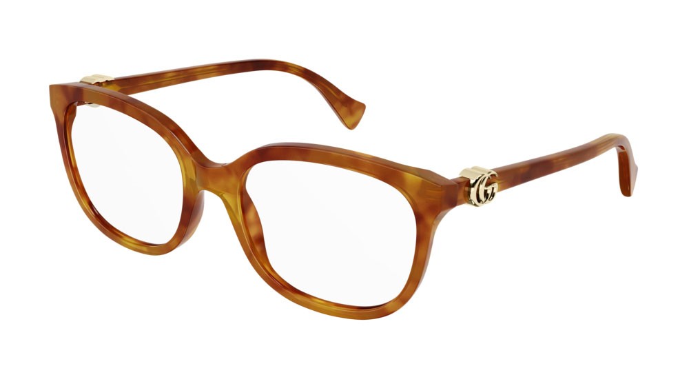 Occhiali da vista Gucci Logo GG1075O-002 colore havana forma rettangolare lenti transparent