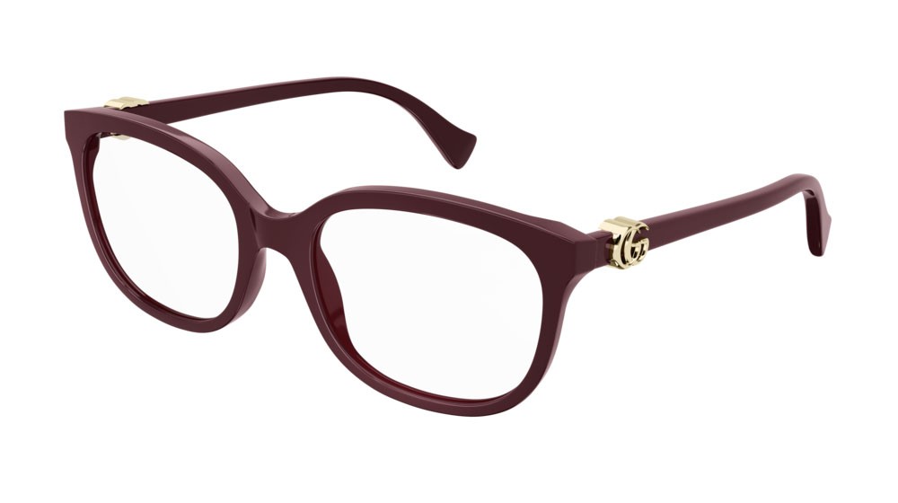 Occhiali da vista Gucci Logo GG1075O-003 colore burgundy forma rettangolare lenti transparent