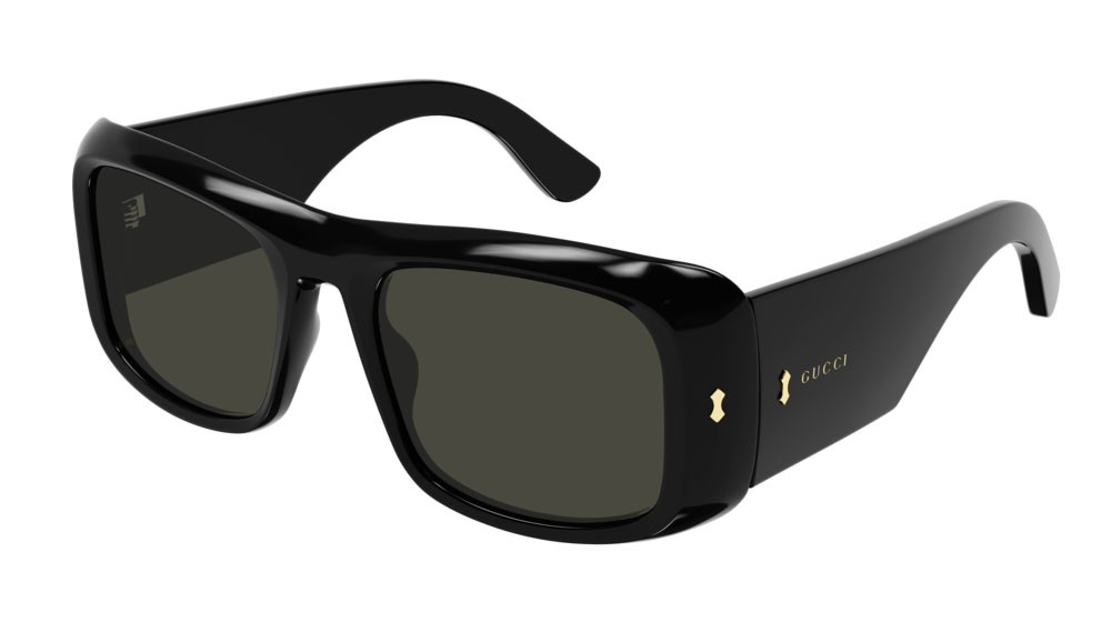 Occhiali da sole Gucci Logo GG1080S-001 colore black forma rettangolare lenti grey