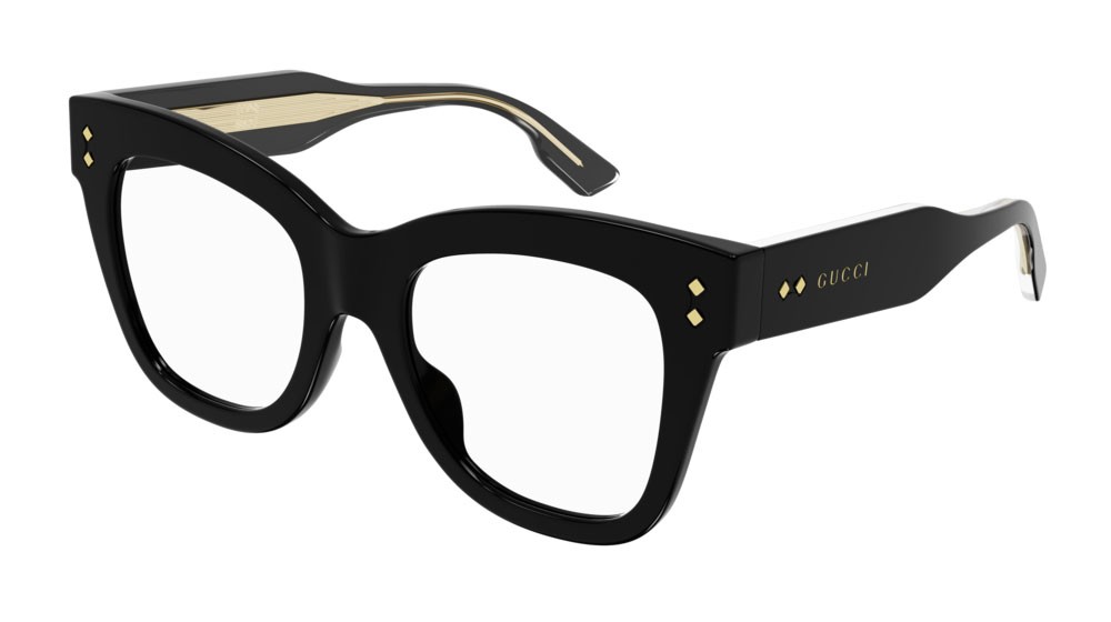 Occhiali da vista Gucci Logo GG1082O-001 colore black forma cat eye lenti transparent