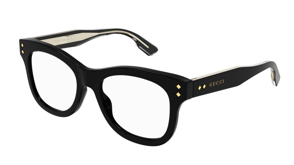 Occhiali da vista Gucci Logo GG1086O-001 colore black forma rettangolare lenti transparent