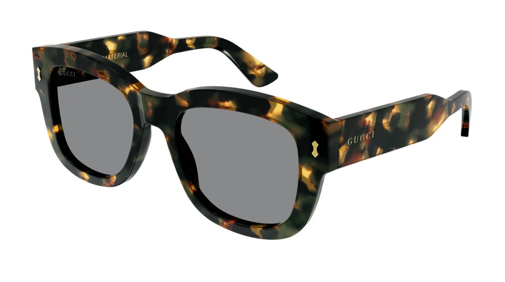 Occhiali da sole Gucci Logo GG1110S-003 colore havana forma rettangolare lenti grey
