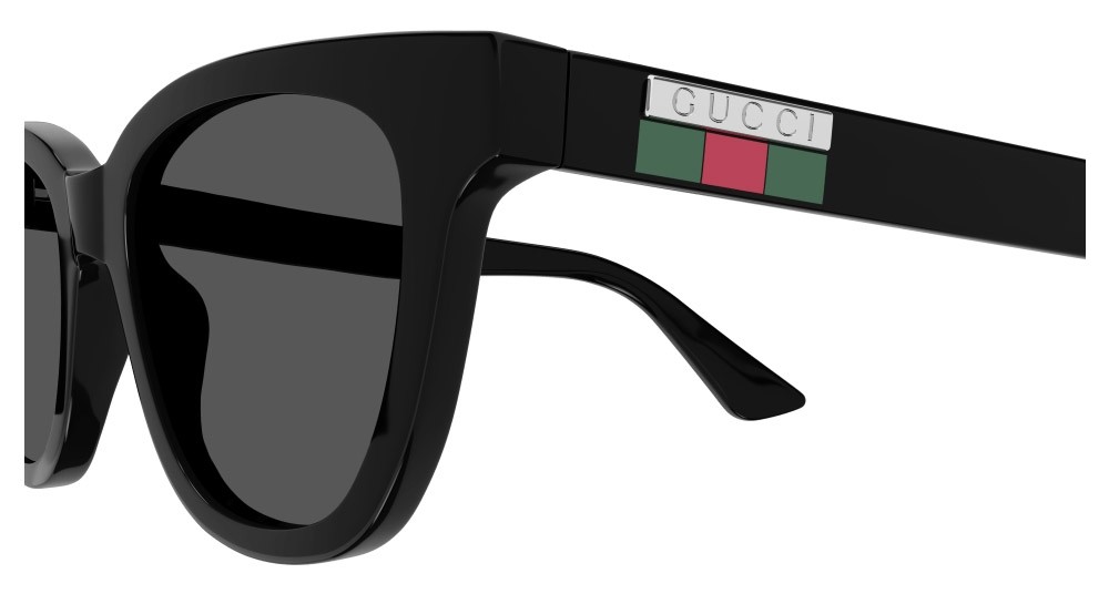 Occhiali da sole Gucci Logo GG1116S-001 colore black forma rettangolare lenti grey
