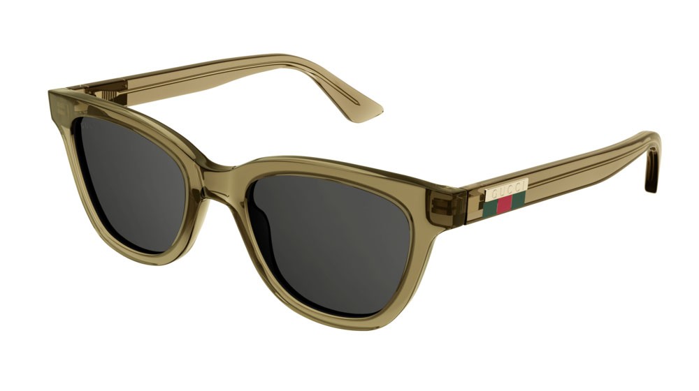 Occhiali da sole Gucci Logo GG1116S-004 colore brown forma rettangolare lenti grey
