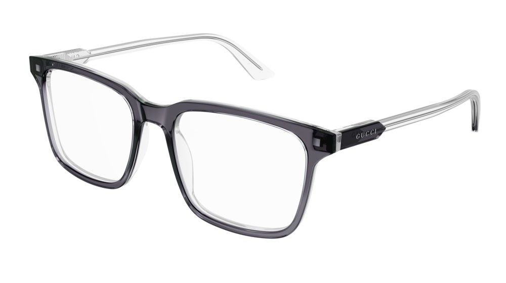 Occhiali da vista Gucci Logo GG1120O-002 colore grey forma rettangolare lenti transparent