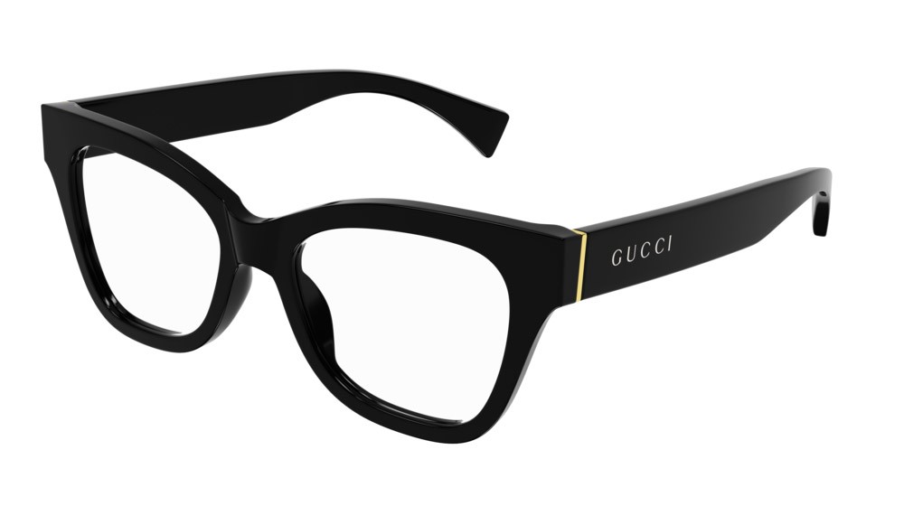 Occhiali da vista Gucci Logo GG1133O-001 colore black forma cat eye lenti transparent