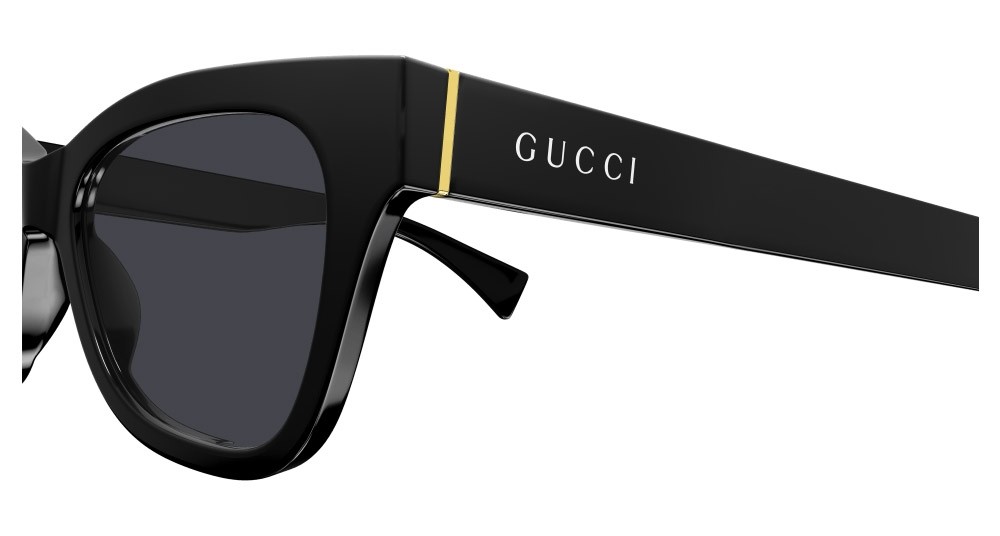 Sonnenbrillen Gucci Logo GG1133S-001 farbe black form cat-eye gläser grey
