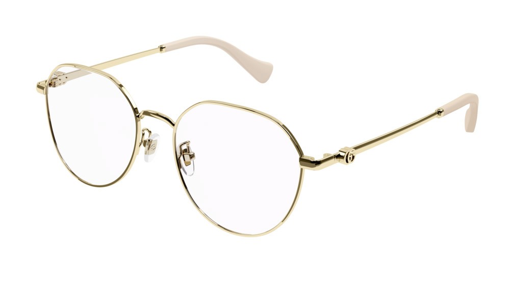 Occhiali da vista Gucci Logo GG1145O-003 colore gold forma rotondo lenti transparent