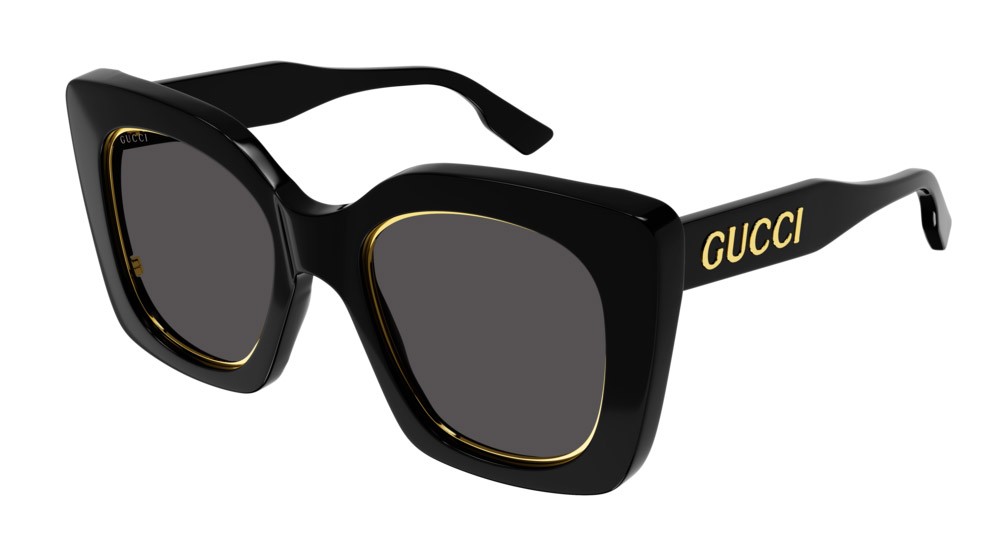 Sonnenbrillen Gucci Logo GG1151S-001 farbe black form schmetterling gläser grey