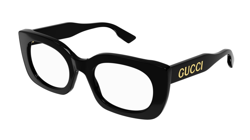 Occhiali da vista Gucci Logo GG1154O-001 colore black forma cat eye lenti transparent