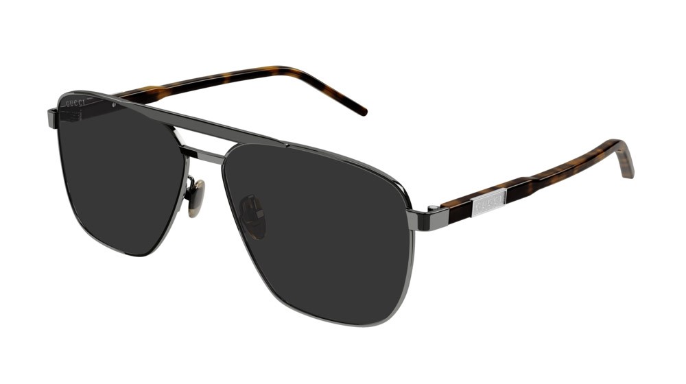 Occhiali da sole Gucci Logo GG1164S-001 colore havana forma aviator lenti grey
