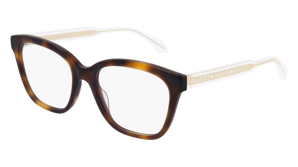 Occhiali da vista Gucci Seasonal Icon GG0566O-002 colore crystal forma rettangolare lenti transparent