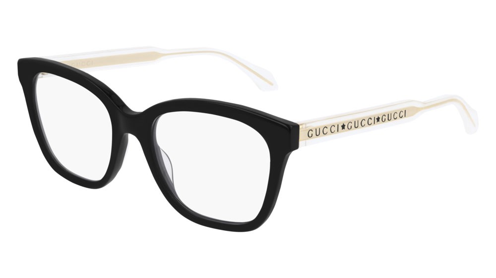 Occhiali da vista Gucci Seasonal Icon GG0566ON-001 colore crystal forma rettangolare lenti transparent
