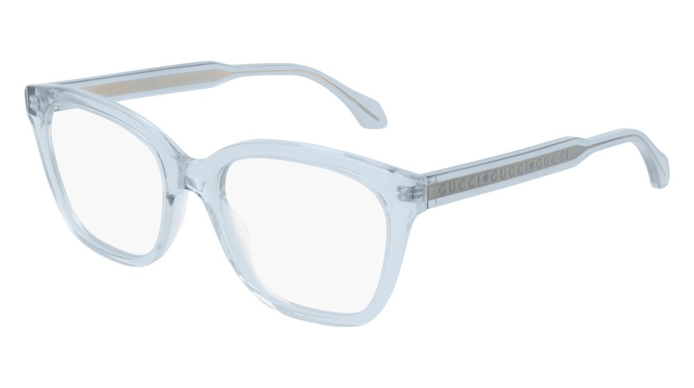 Occhiali da vista Gucci Seasonal Icon GG0566ON-003 colore light-blue forma rettangolare lenti transparent