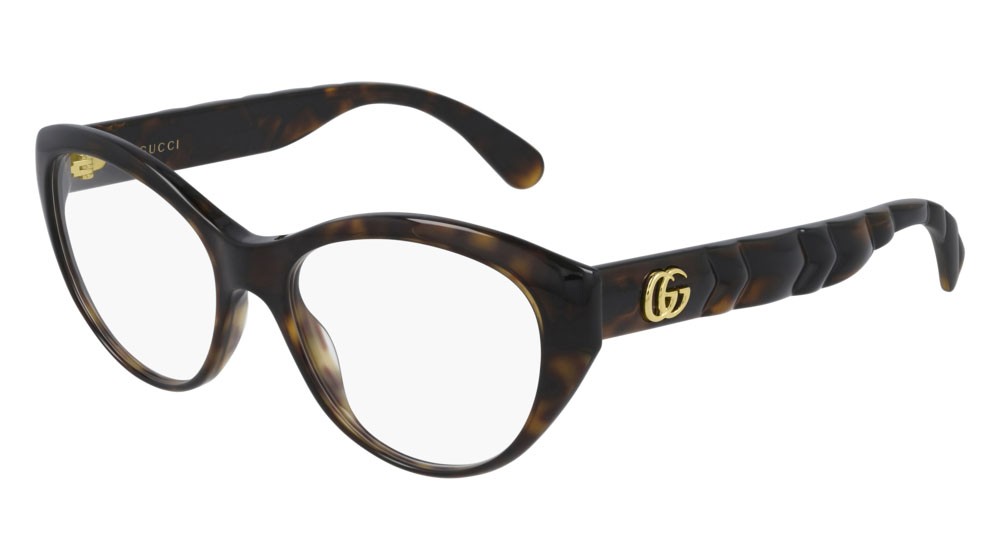 Occhiali da vista Gucci Seasonal Icon GG0812O-002 colore havana forma rotondo lenti transparent