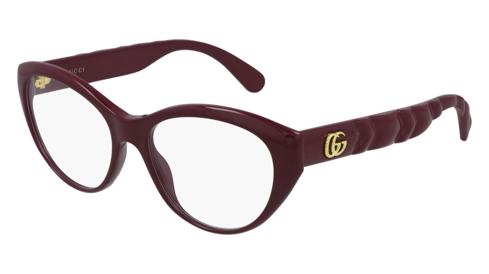 Occhiali da vista Gucci Seasonal Icon GG0812O-003 colore burgundy forma rotondo lenti transparent