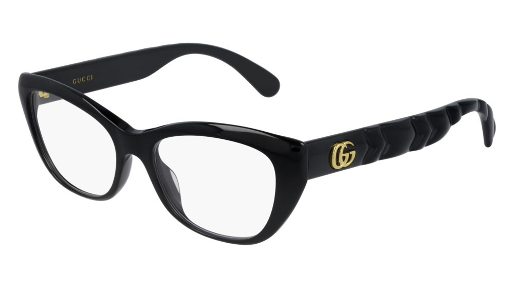 Occhiali da vista Gucci Seasonal Icon GG0813O-001 colore black forma cat eye lenti transparent