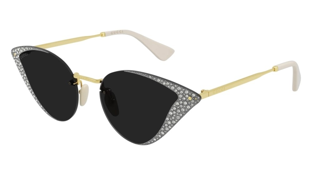Sonnenbrillen Gucci Seasonal Icon GG0898S-001 farbe gold form geometrisch gläser grey